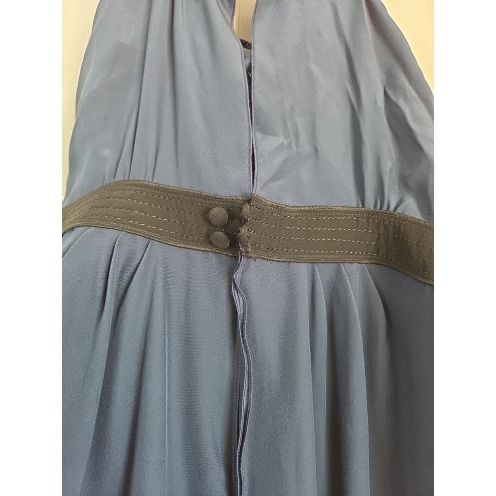 Jenni Kayne Silk Dress Navy Fairy Goth Babydoll Y2K Size 4 - Picture 5 of 8